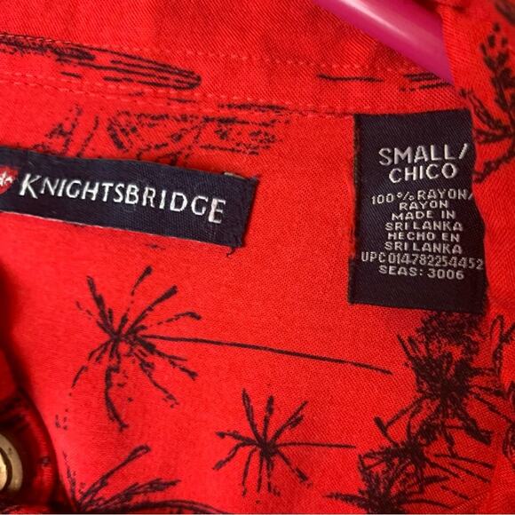 Knightsbridge Mens Tropical Hawaiian Rayon Button Down Shirt Small - Picture 3 of 3